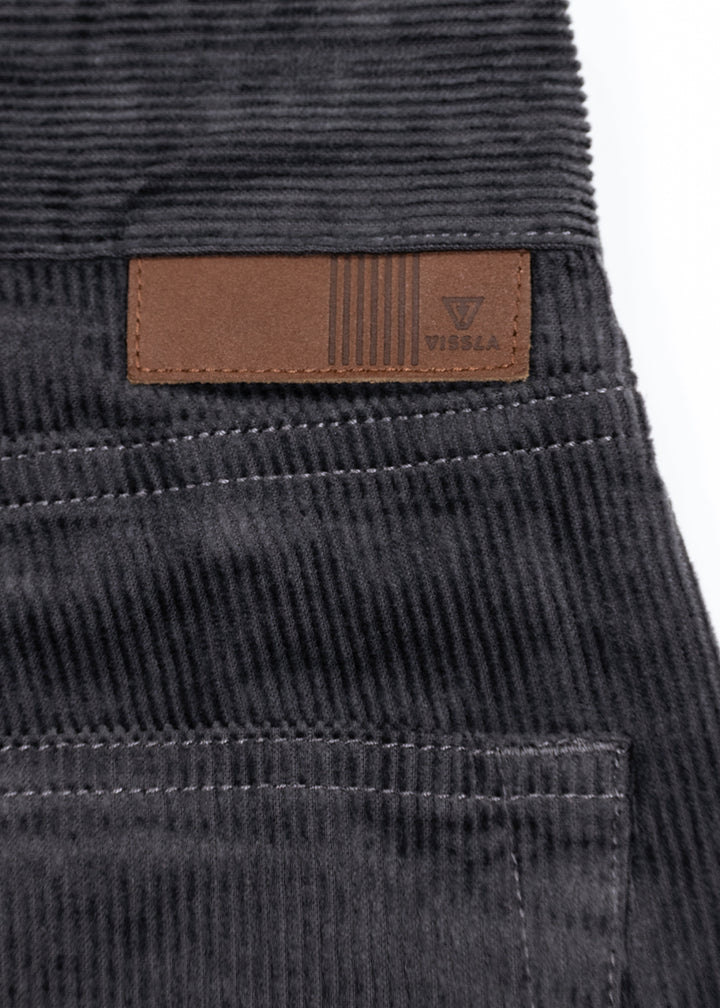 Vissla Border C Cord 5 Pkt Pant in Graphite, view 3