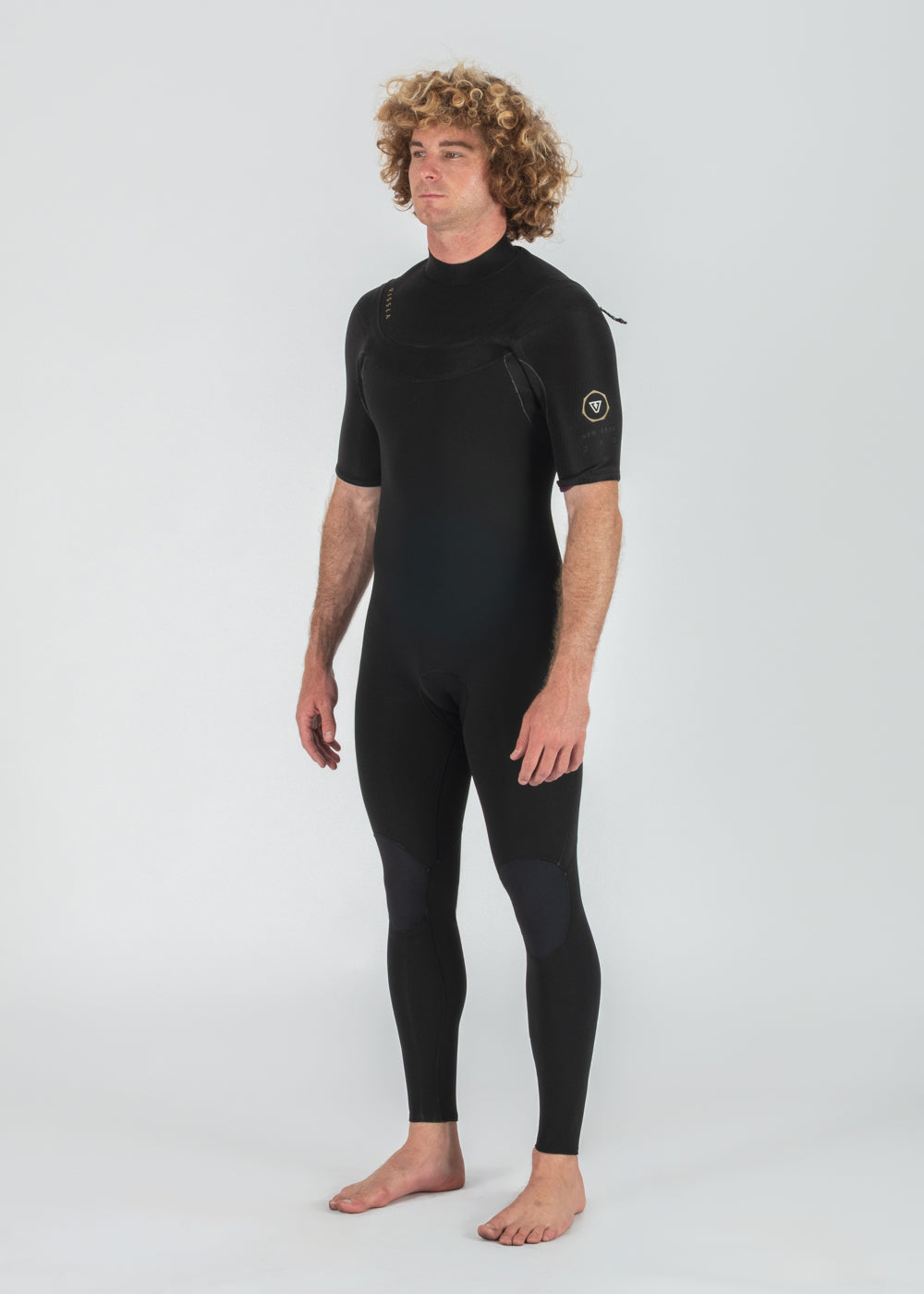 Vissla New Seas 2-2 U-Zip Short Sleeve Wetsuit in Black 2, view 6