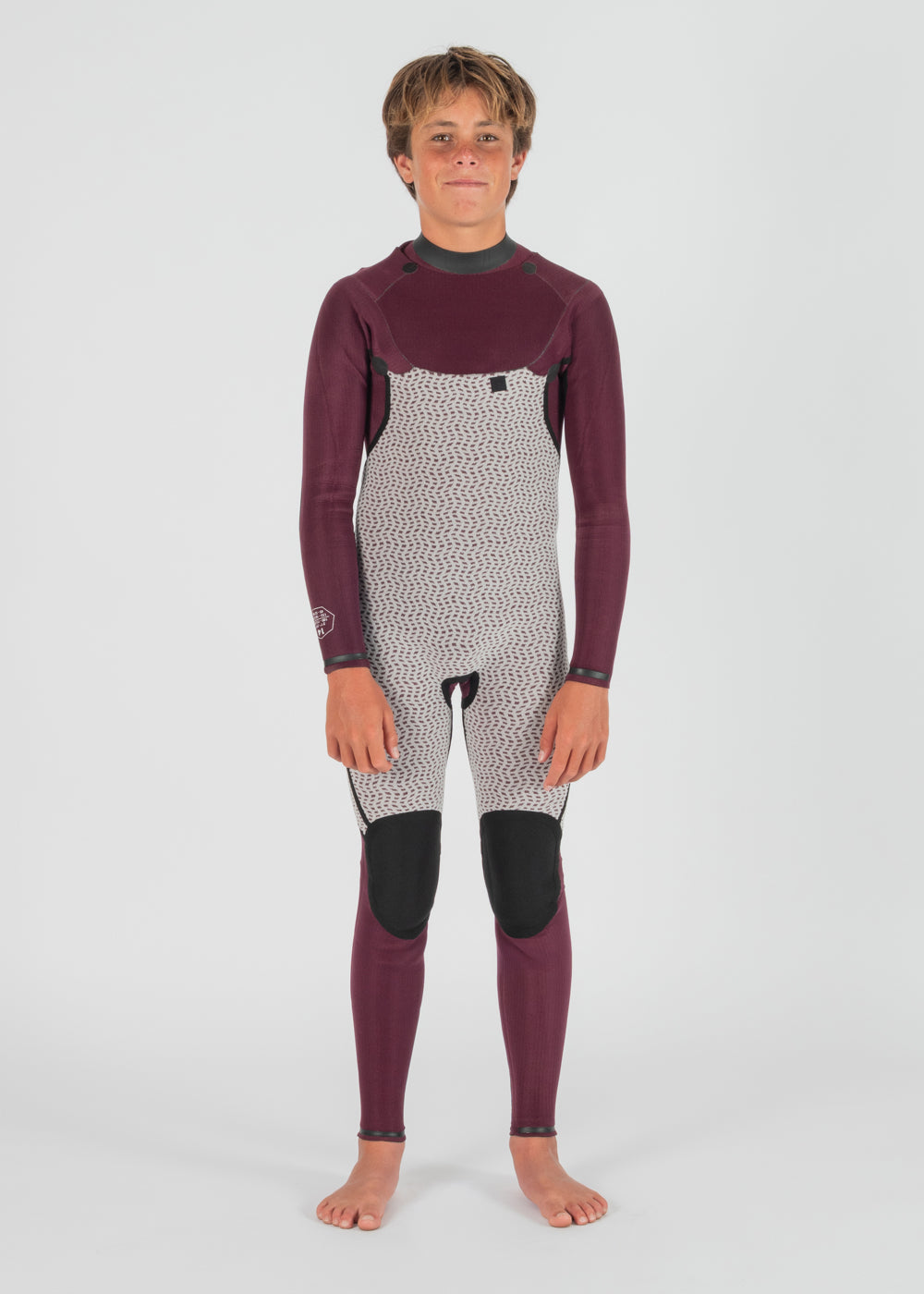 New Seas Boys 4-3 Full U-Zip Neoprenanzug BLK
