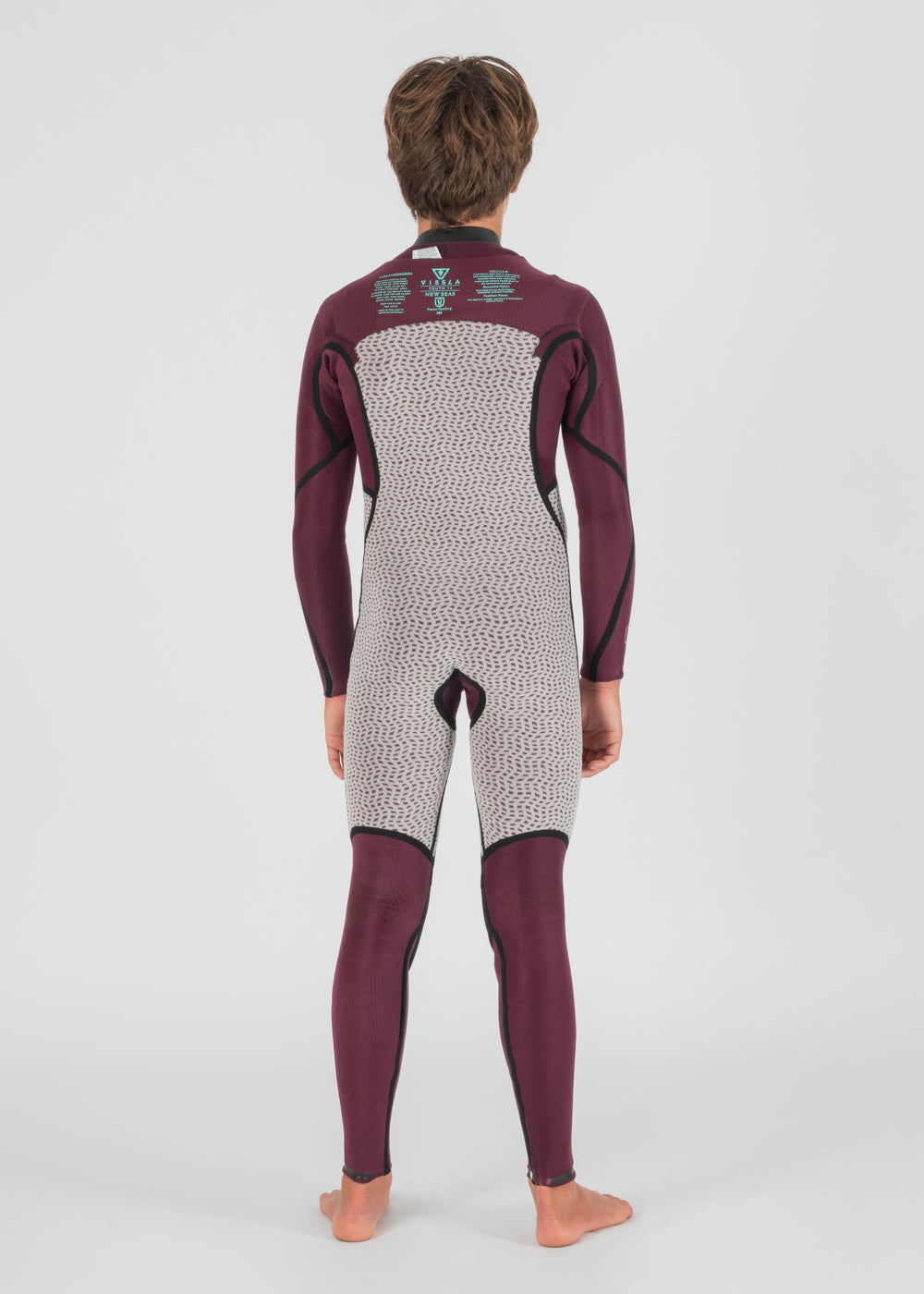 New Seas Boys 4-3 Full U-Zip Neoprenanzug BLK