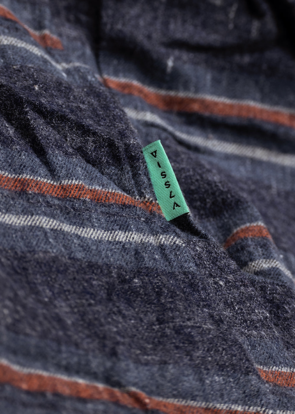 Vissla Central Coast Eco Ls Flannel in Navy Heather, view 5