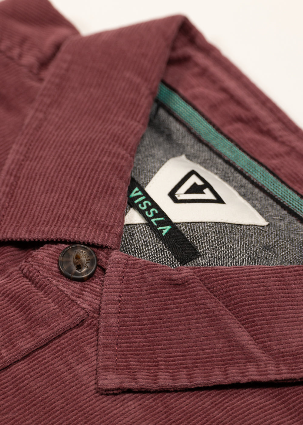 Vissla Rails Cord Ls Shirt in Fig, view 3