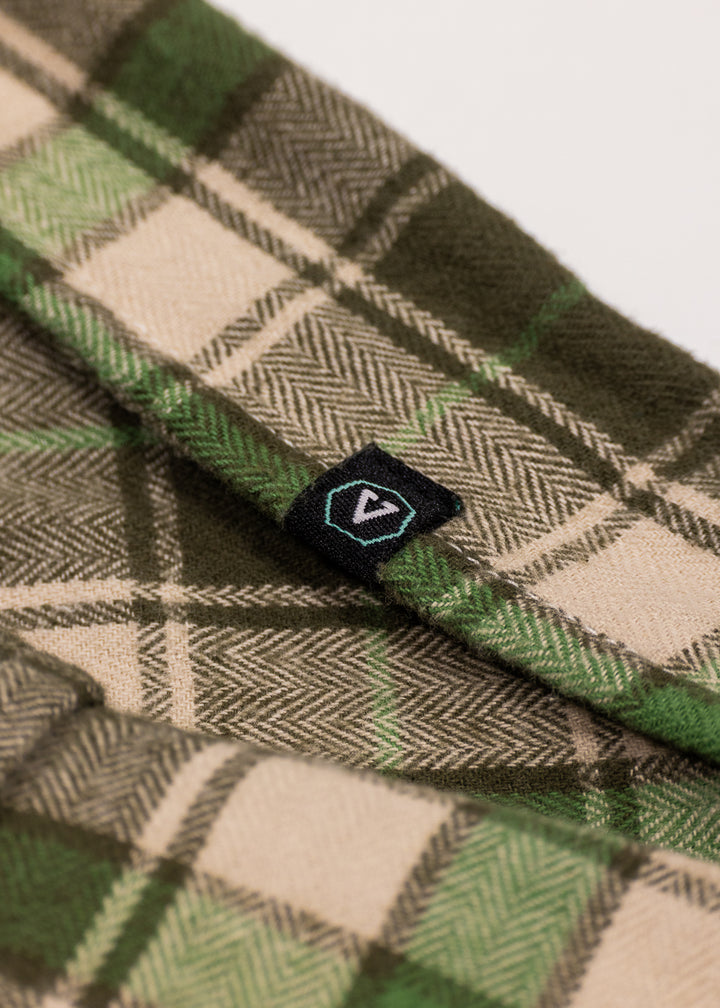 Vissla Central Coast Eco Ls Flannel in Vintage Green, view 5