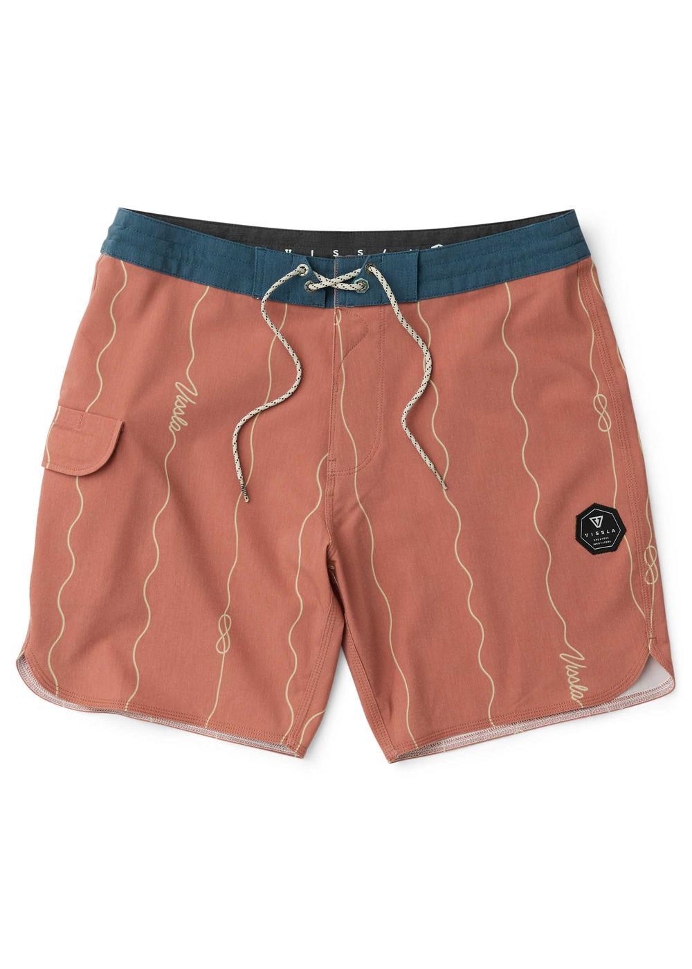 Vissla Roundup 17" Boys Boardshort in Retro Red