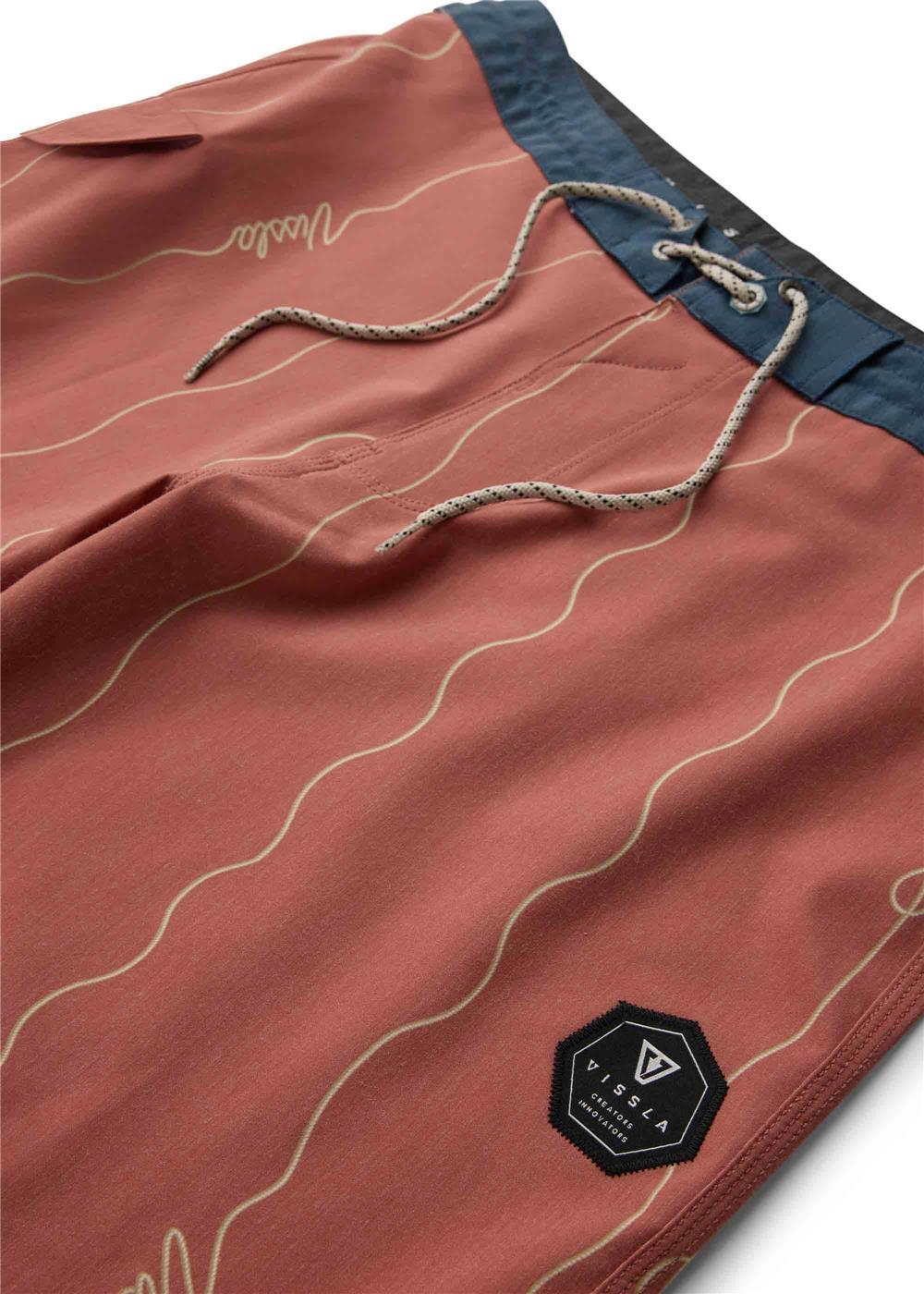 Vissla Roundup 17" Boys Boardshort in Retro Red, view 4