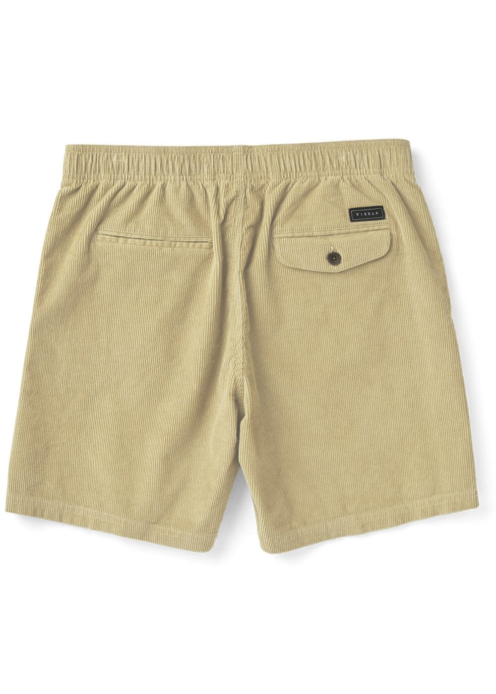Vissla No See Ums Cord Eco 17" Boys Elastic Walkshort in Light Khaki, view 2