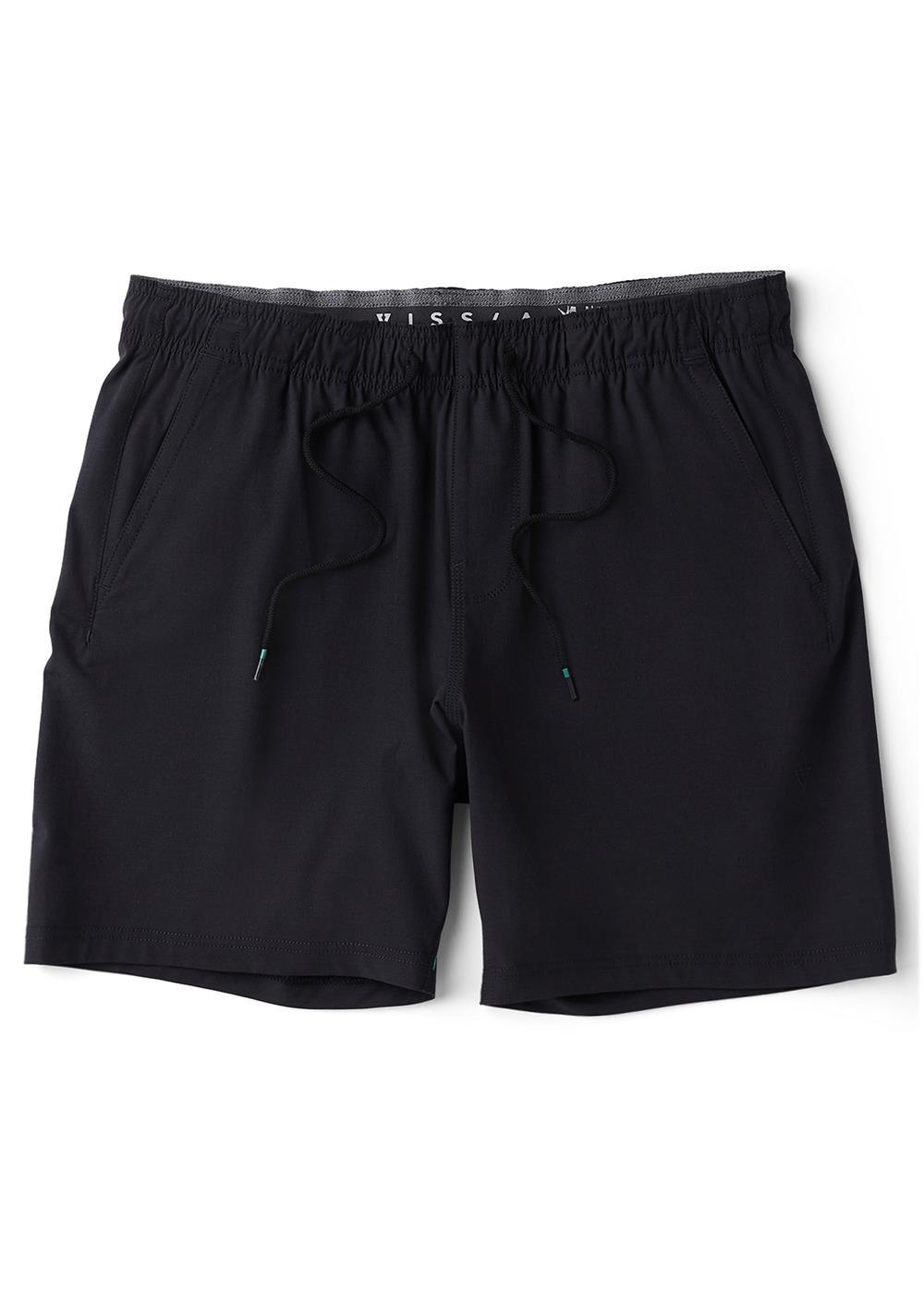Vissla No See Ums Hybrid Eco 16.5" Boys Elastic Walkshort in Black