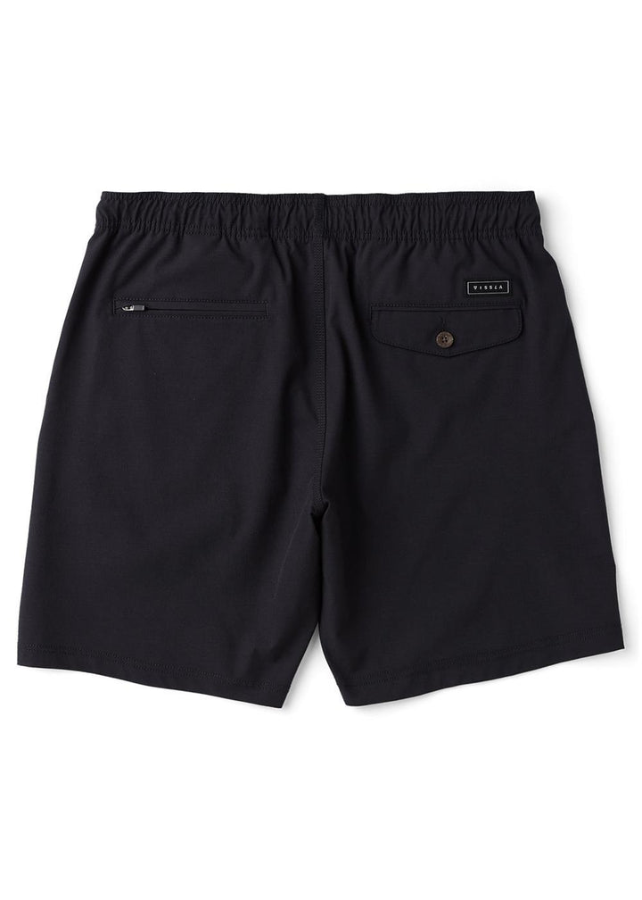 Vissla No See Ums Hybrid Eco 16.5" Boys Elastic Walkshort in Black, view 2