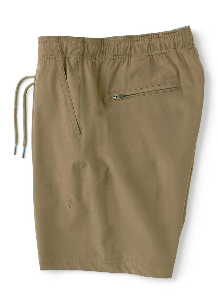Vissla No See Ums Hybrid Eco 16.5" Boys Elastic Walkshort in Dark Khaki, view 3
