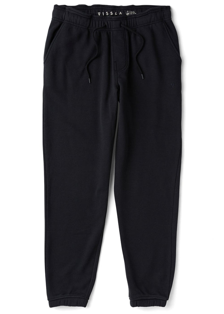 Vissla Solid Sets Eco Boys Elastic Sweatpant in Black, view 2