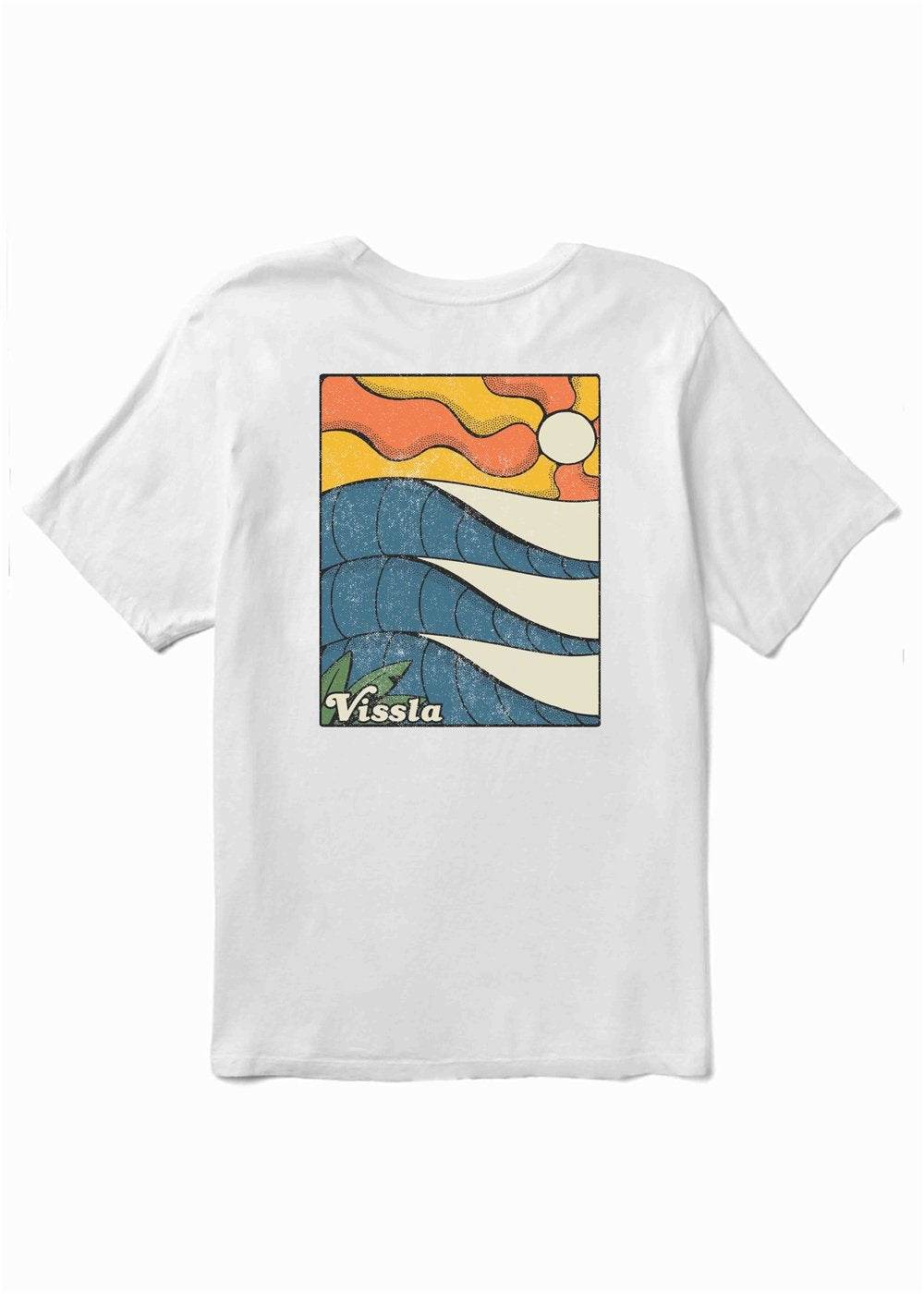 Vissla Caught Inside Boys Tee in White, view 2
