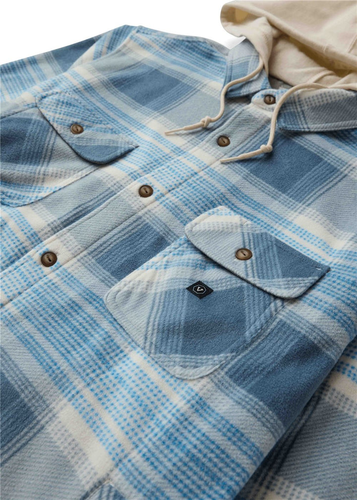 Vissla Eco-Zy Boys Shirt Jacket in Blue Haze, view 3