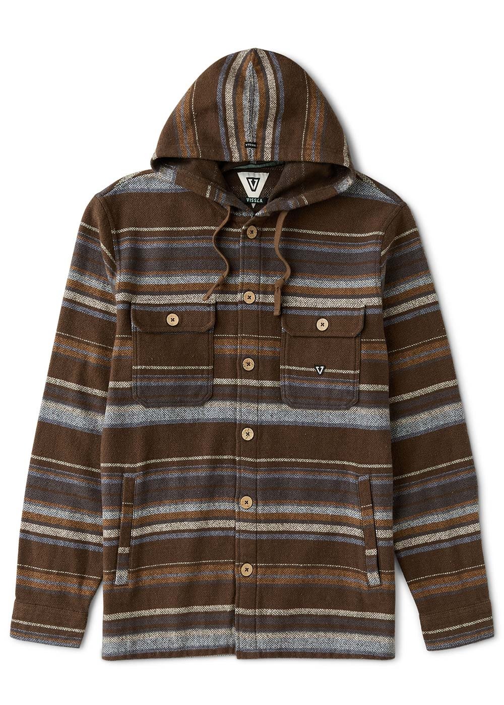 Vissla Descanso Boys Shirt Jacket in Dark Earth