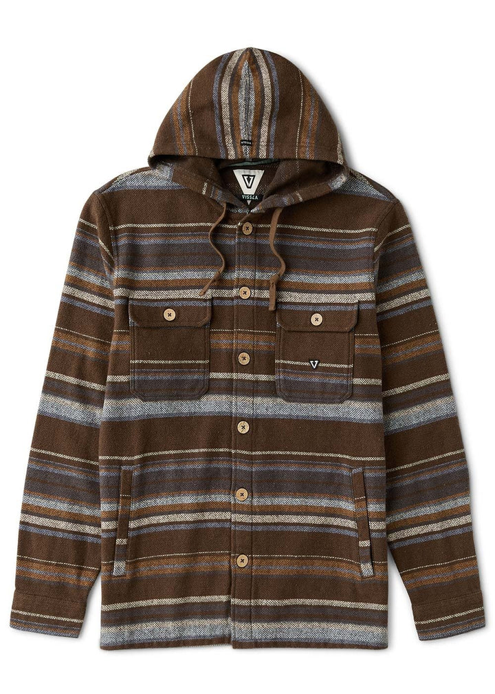 Vissla Descanso Boys Shirt Jacket in Dark Earth