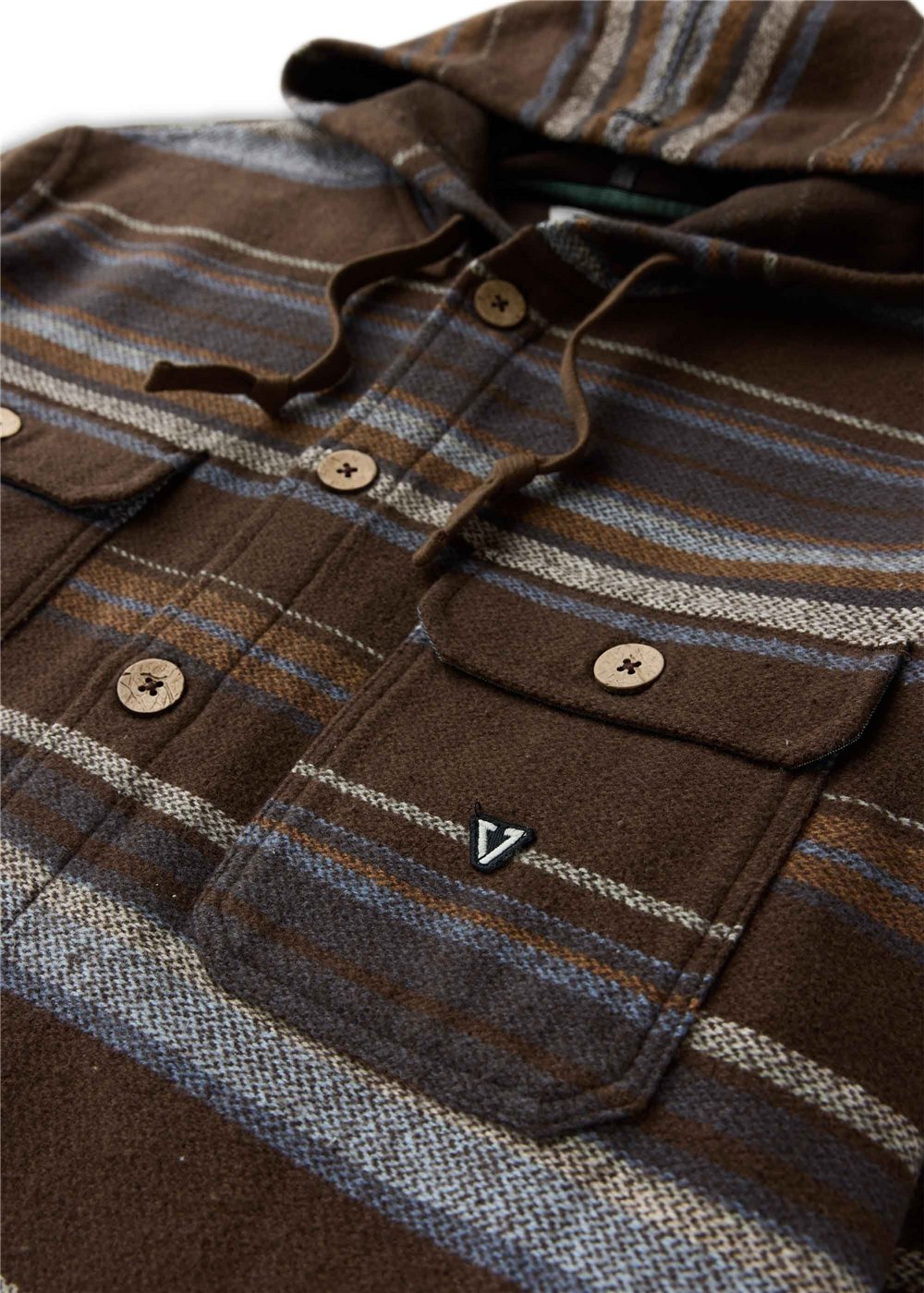 Vissla Descanso Boys Shirt Jacket in Dark Earth, view 3