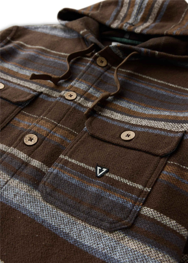 Vissla Descanso Boys Shirt Jacket in Dark Earth, view 3