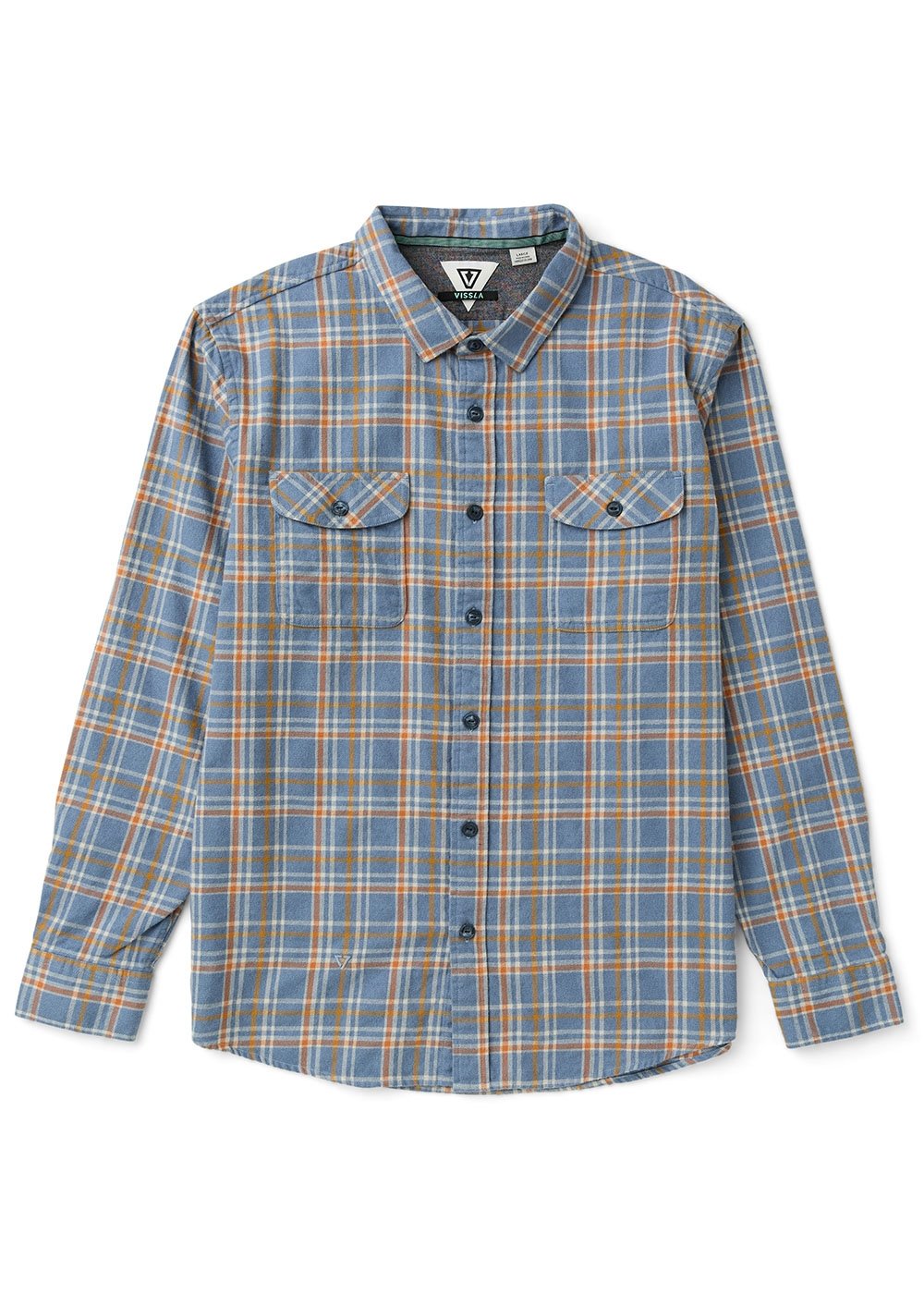Vissla Central Coast Eco Boys Ls Flannel in Blue Haze