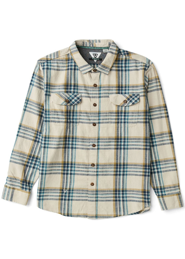 Vissla Central Coast Eco Boys Ls Flannel in Dune, view 2