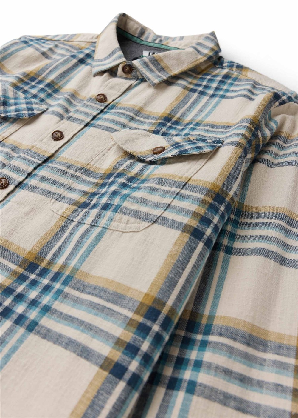 Vissla Central Coast Eco Boys Ls Flannel in Dune, view 4