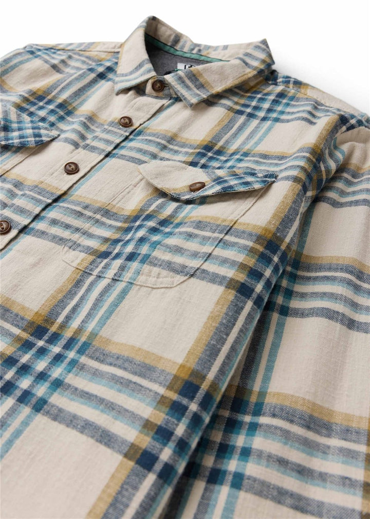 Vissla Central Coast Eco Boys Ls Flannel in Dune, view 4