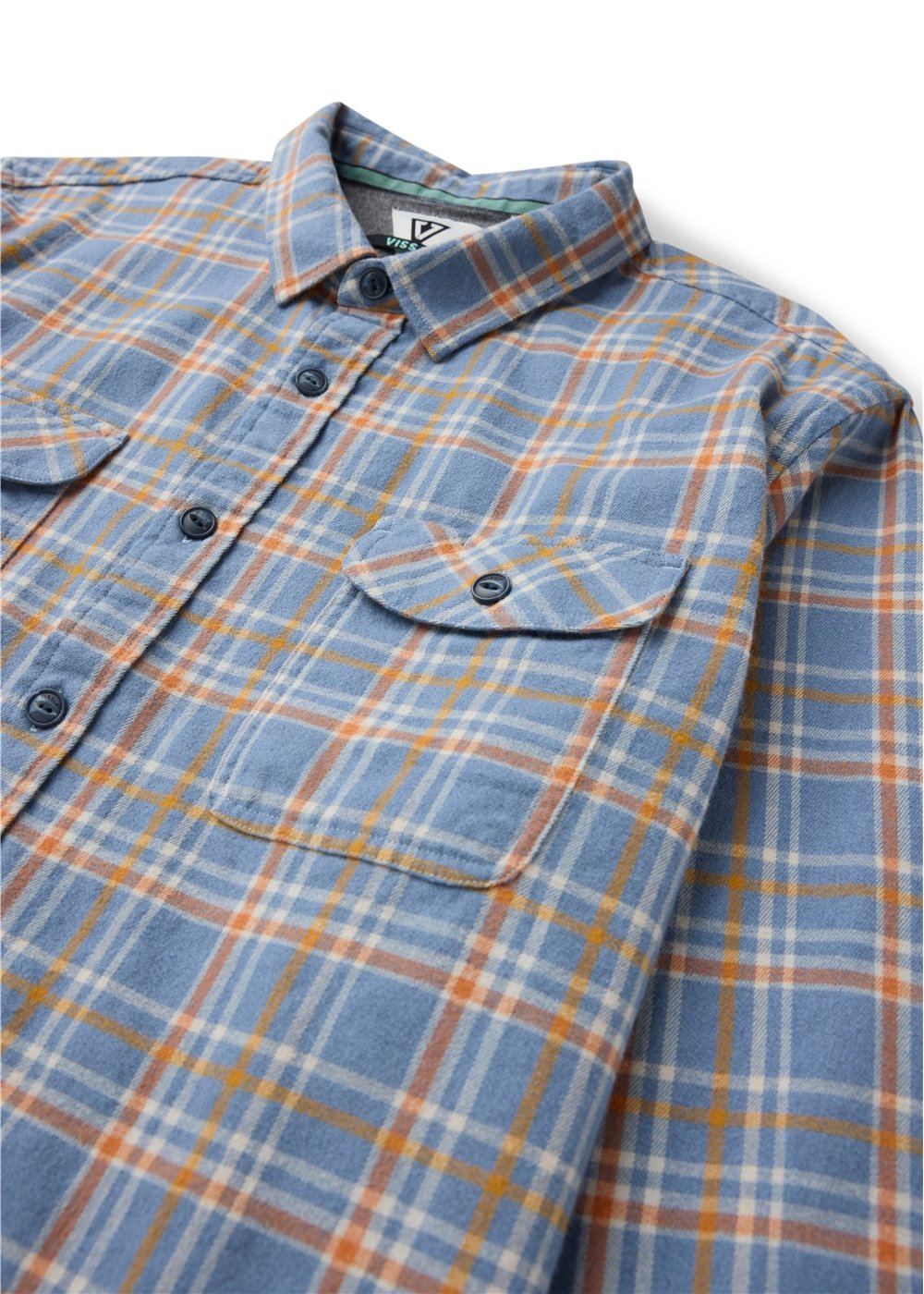 Vissla Central Coast Eco Boys Ls Flannel in Blue Haze, view 5