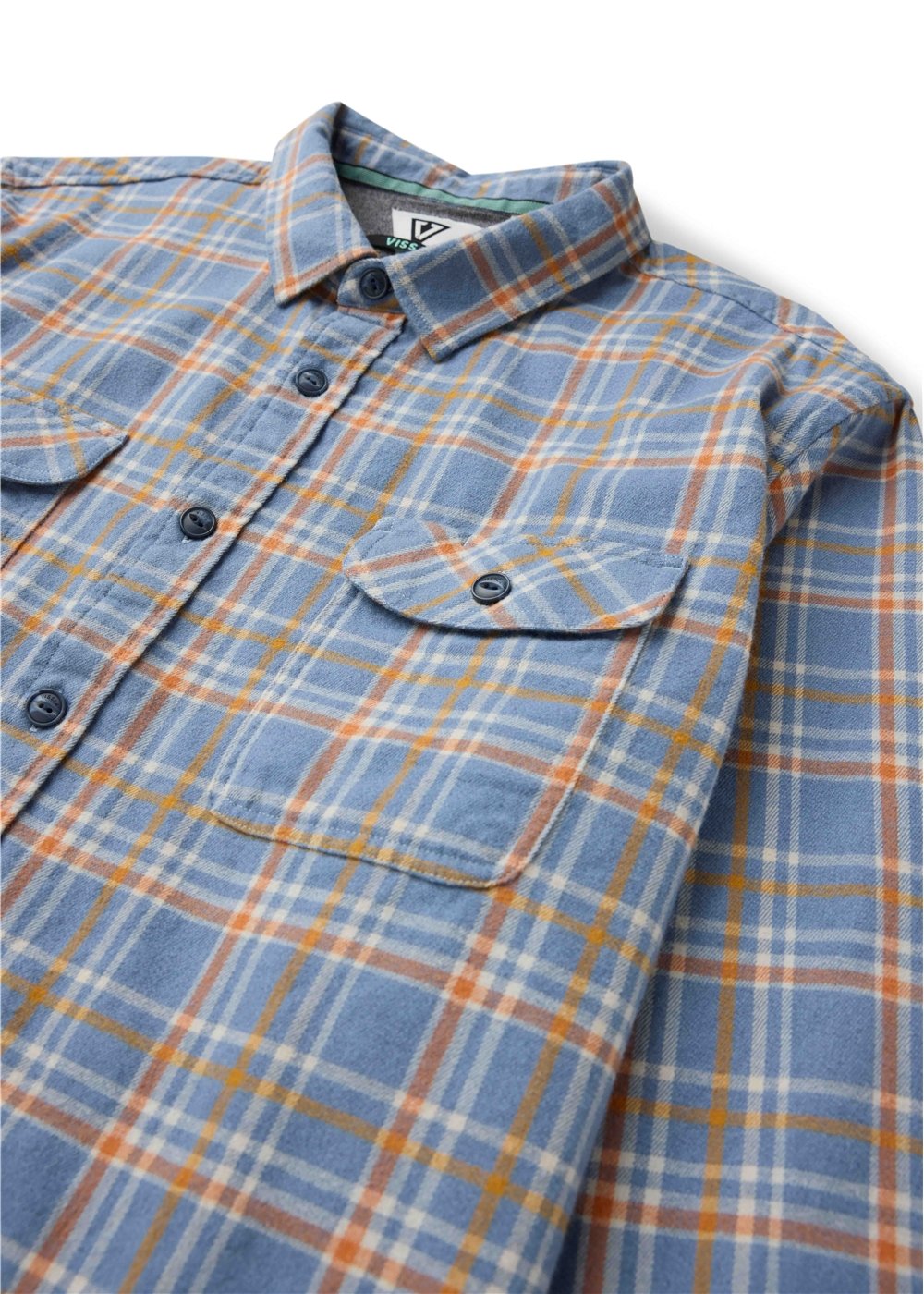 Vissla Central Coast Eco Boys Ls Flannel in Blue Haze, view 6