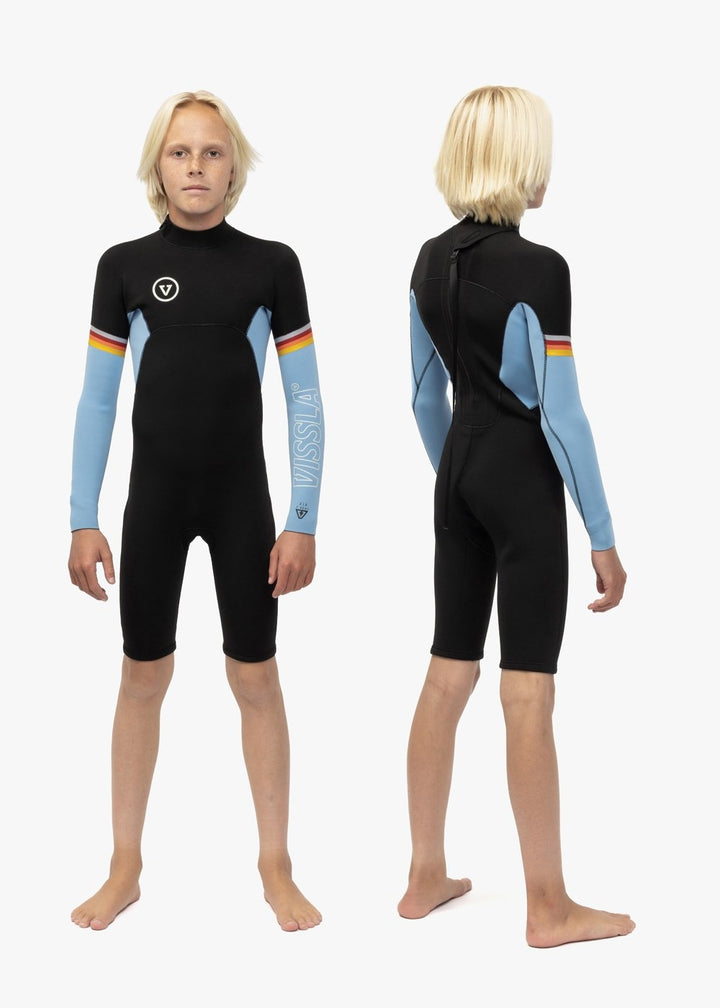 Vissla 7 Seas Raditude Boys 2-2 Ls Spring in Black With Blue