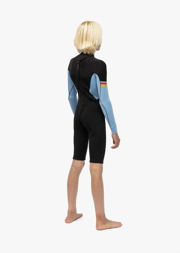 Vissla 7 Seas Raditude Boys 2-2 Ls Spring in Black With Blue, view 5