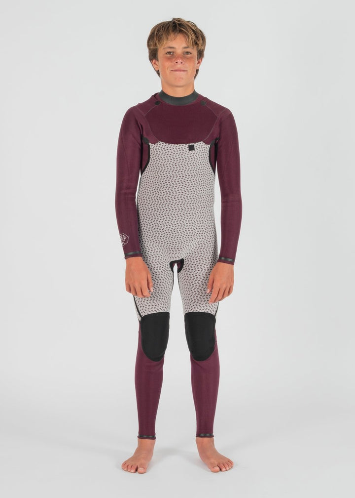 New Seas Boys 3-2 Full U - Zip Neoprenanzug BLK
