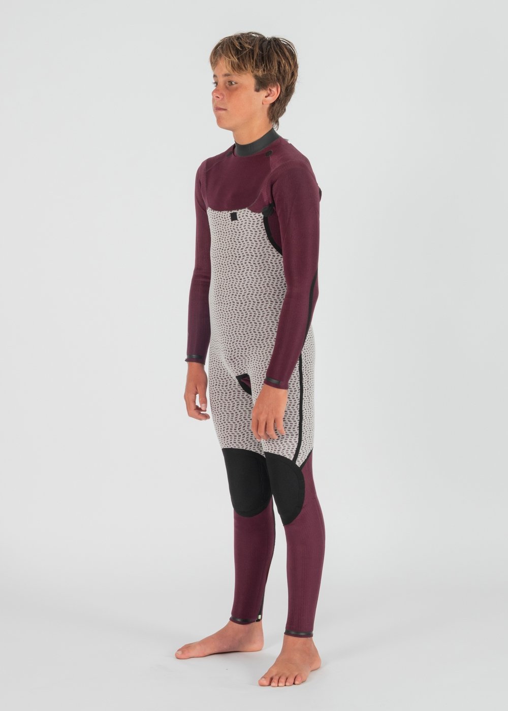 New Seas Boys 3-2 Full U - Zip Neoprenanzug BLK