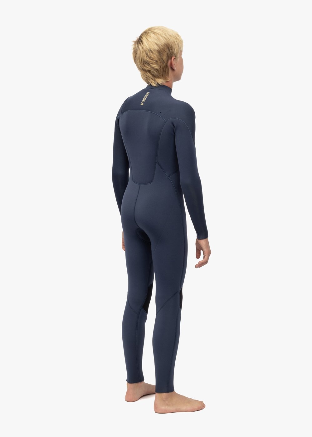 Vissla 7 Seas Boys 3-2 Full Chest Zip in Dark Slate, view 2