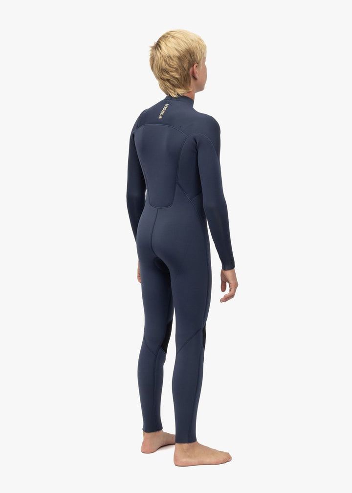 Vissla 7 Seas Boys 3-2 Full Chest Zip in Dark Slate, view 2
