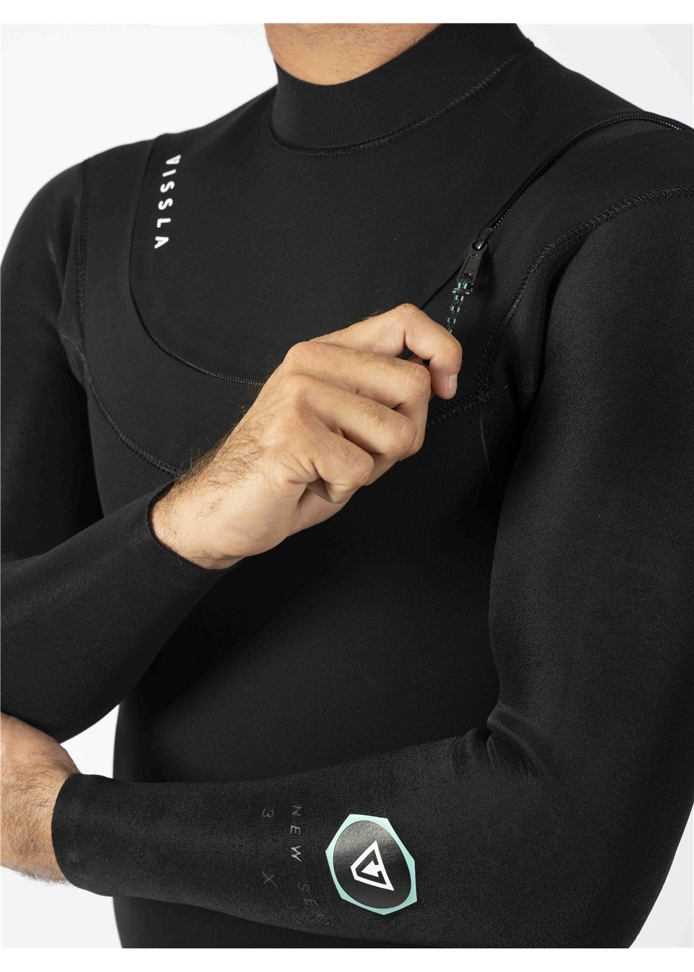Vissla New Seas Boys 4-3 Full U - Zip in Black, view 5