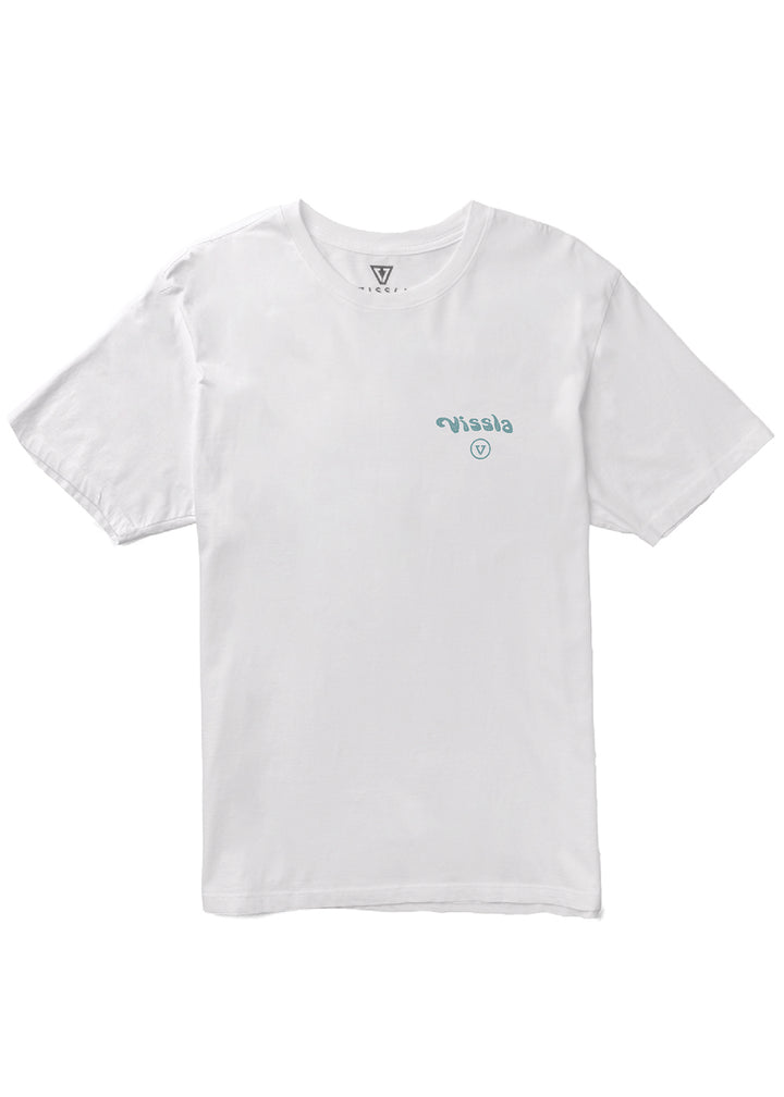 Vissla Out There Kids Tee in White, view 2