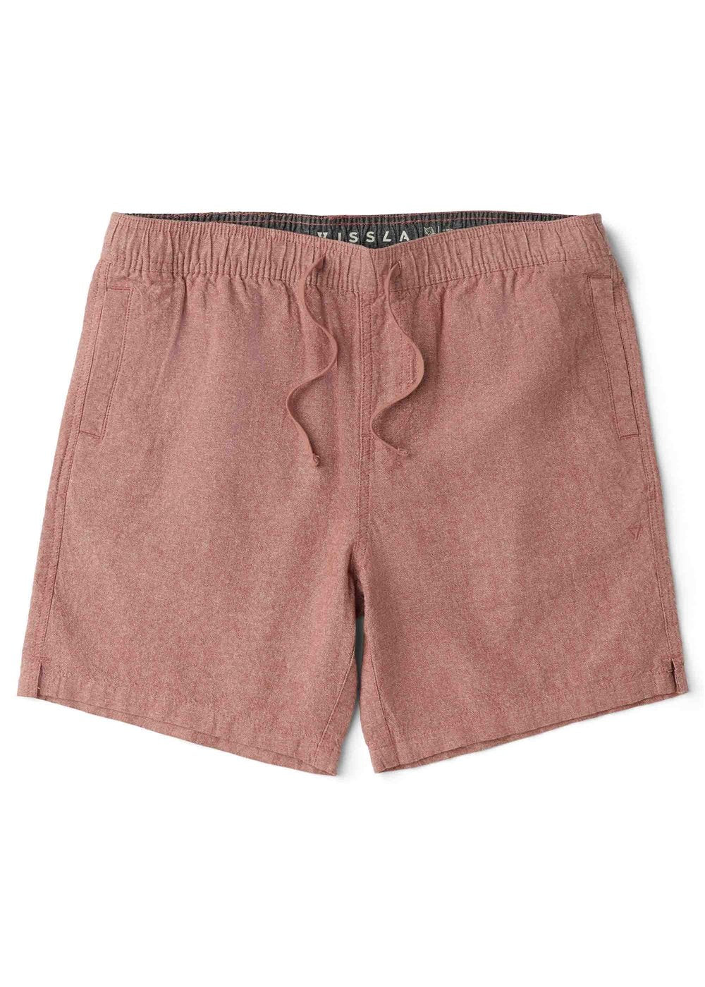 Vissla Rails Linen 18" Elastic Walkshort in Retro Red