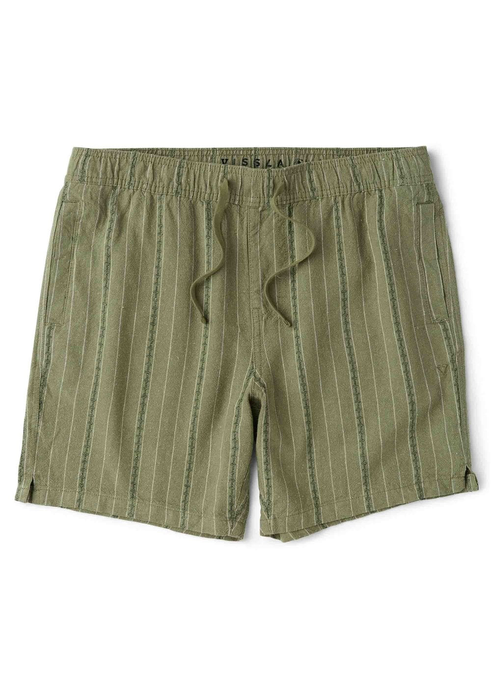 Vissla Grad Stripe 17" Elastic Linen Walkshort in Sage
