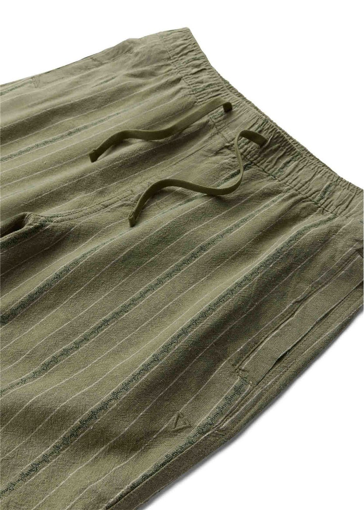 Vissla Grad Stripe 17" Elastic Linen Walkshort in Sage, view 4