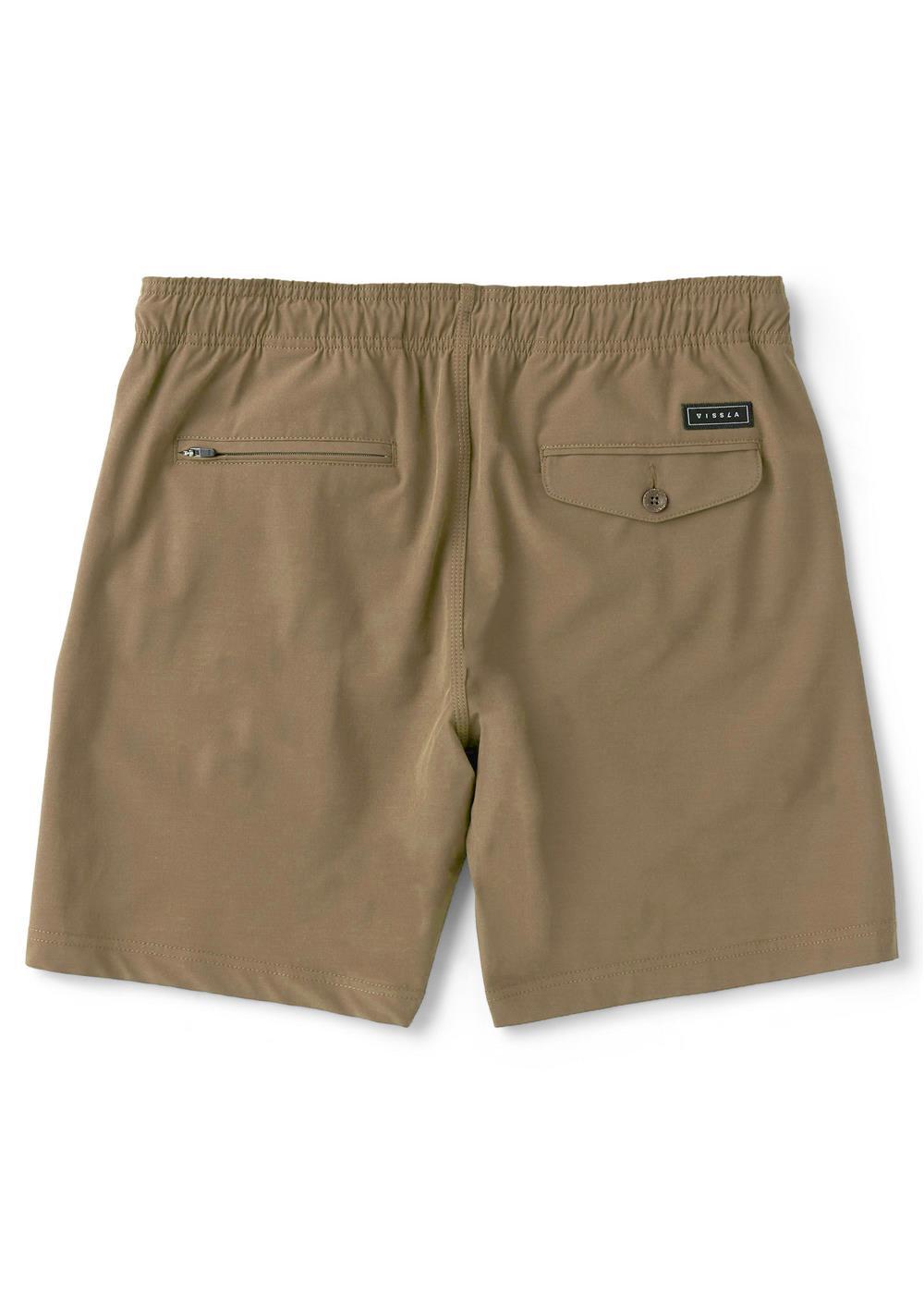 Vissla No See Ums Hybrid Eco 18" Elastic Walkshort in Dark Khaki, view 2