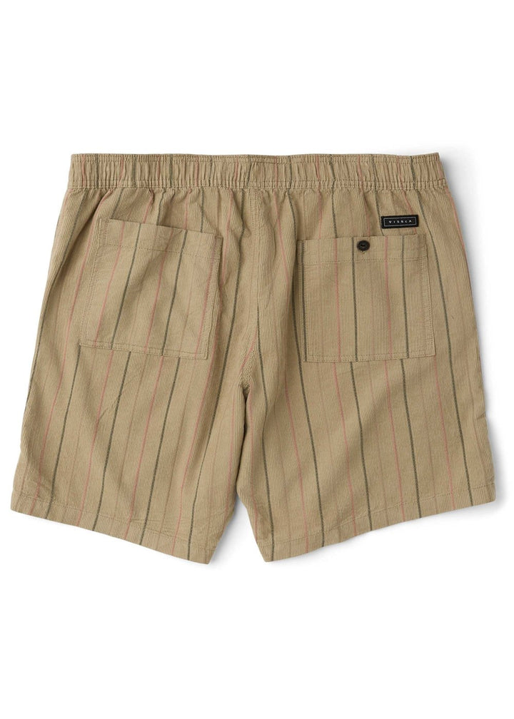 Vissla Rails Cord Eco 18" Elastic Walkshort in Light Khaki, view 2