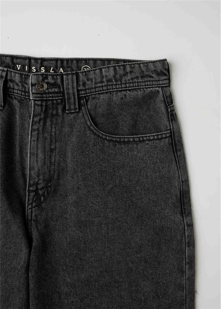 Vissla Big Timer Baggy 5 Pkt Jean 19.5" in Washed Black, view 5
