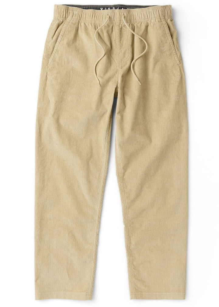 Vissla No See Ums Cord Eco Elastic Pant in Light Khaki