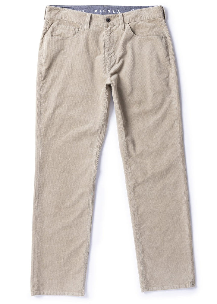 Vissla Border C Cord 5 Pkt Pant in Khaki