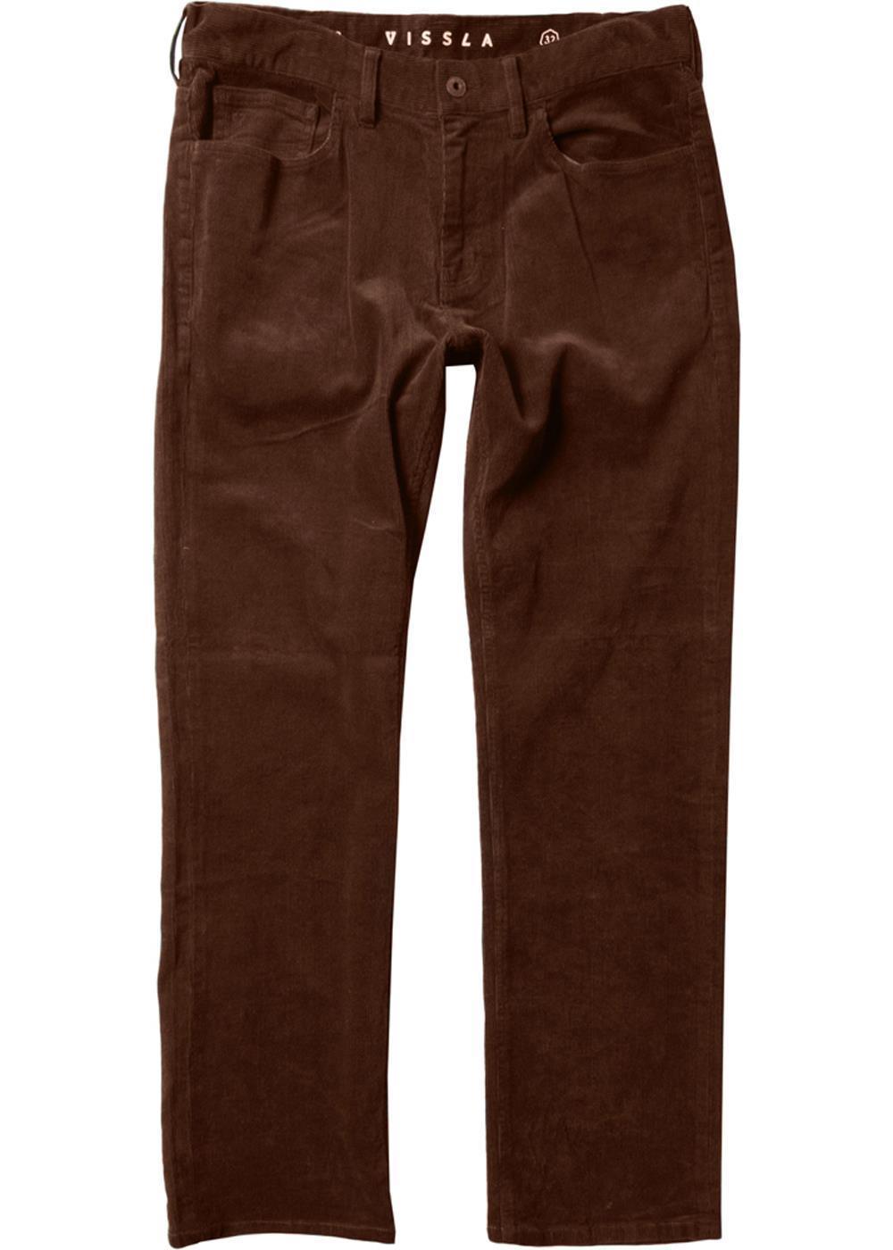Vissla Border C Cord 5 Pkt Pant in Dark Earth