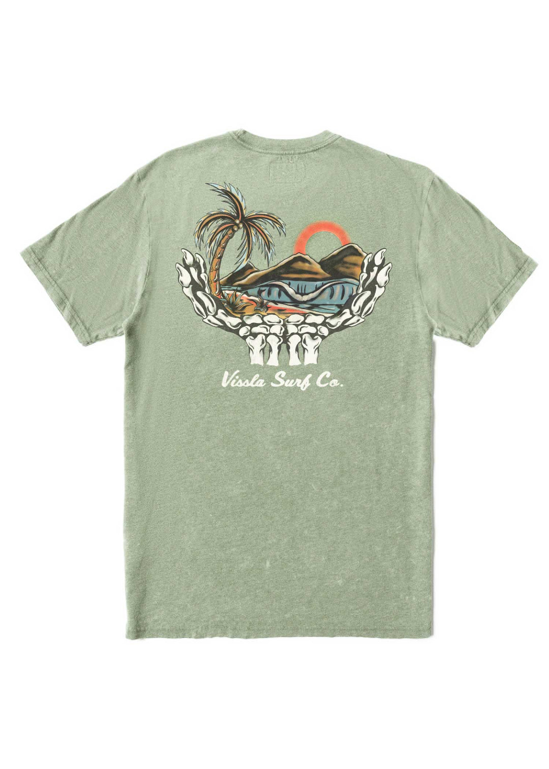 Vissla Boneyards Cosmic Wash Tee in Sage