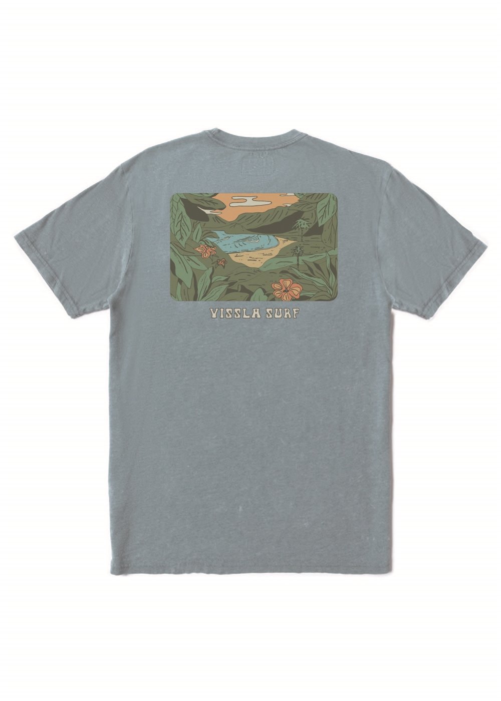 Vissla Secret Shores Cosmic Wash Tee in Denim