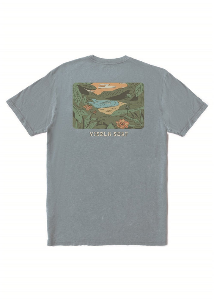 Vissla Secret Shores Cosmic Wash Tee in Denim