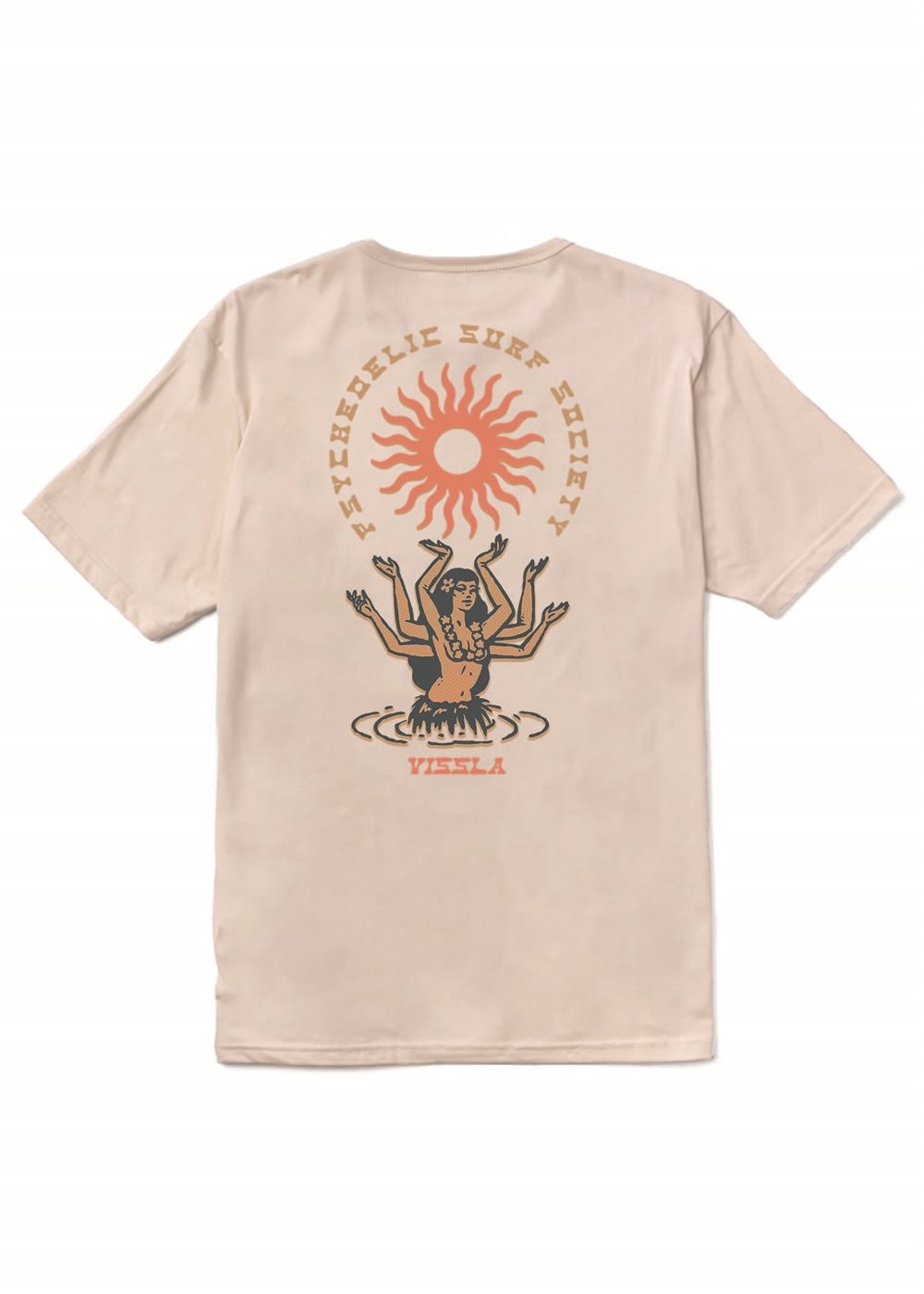 VISSLA☆UPSIDE DOWN ORGANIC TEE バックプリント 半袖 Tシャツ T-SHIRT VISSLA UPSIDE DOWN ORGANIC - Tablassurfshop