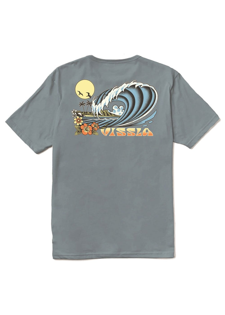 Vissla Breakers Organic Tee in Blue Haze