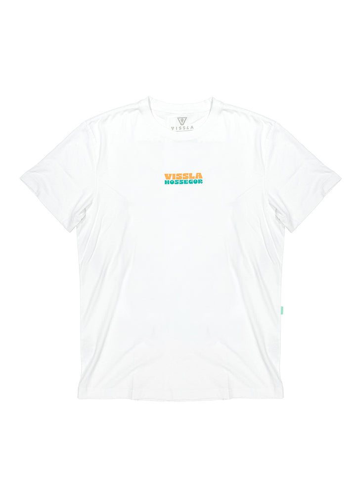 Vissla Hossegor Line Up Tee in White, view 2
