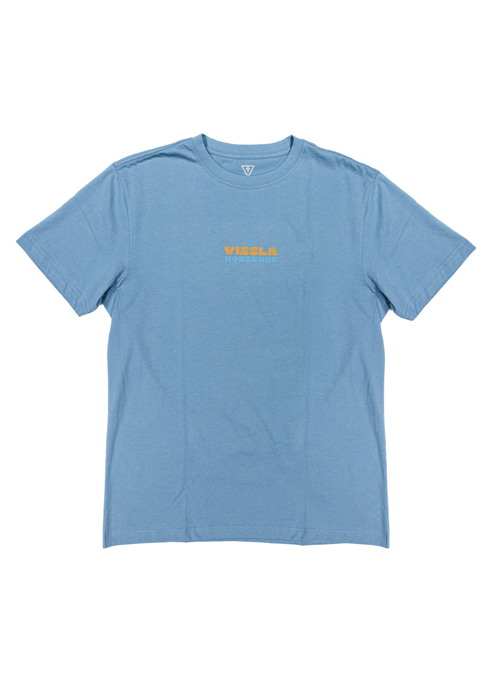 Vissla Hossegor Line Up Tee in Faded Denim, view 2